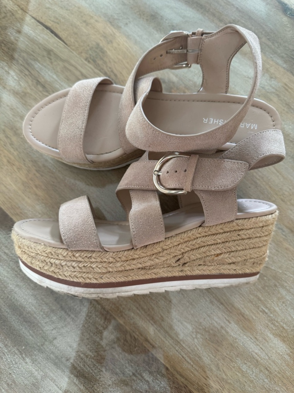 Marc Fisher Blush Platform Espadrille Sandals